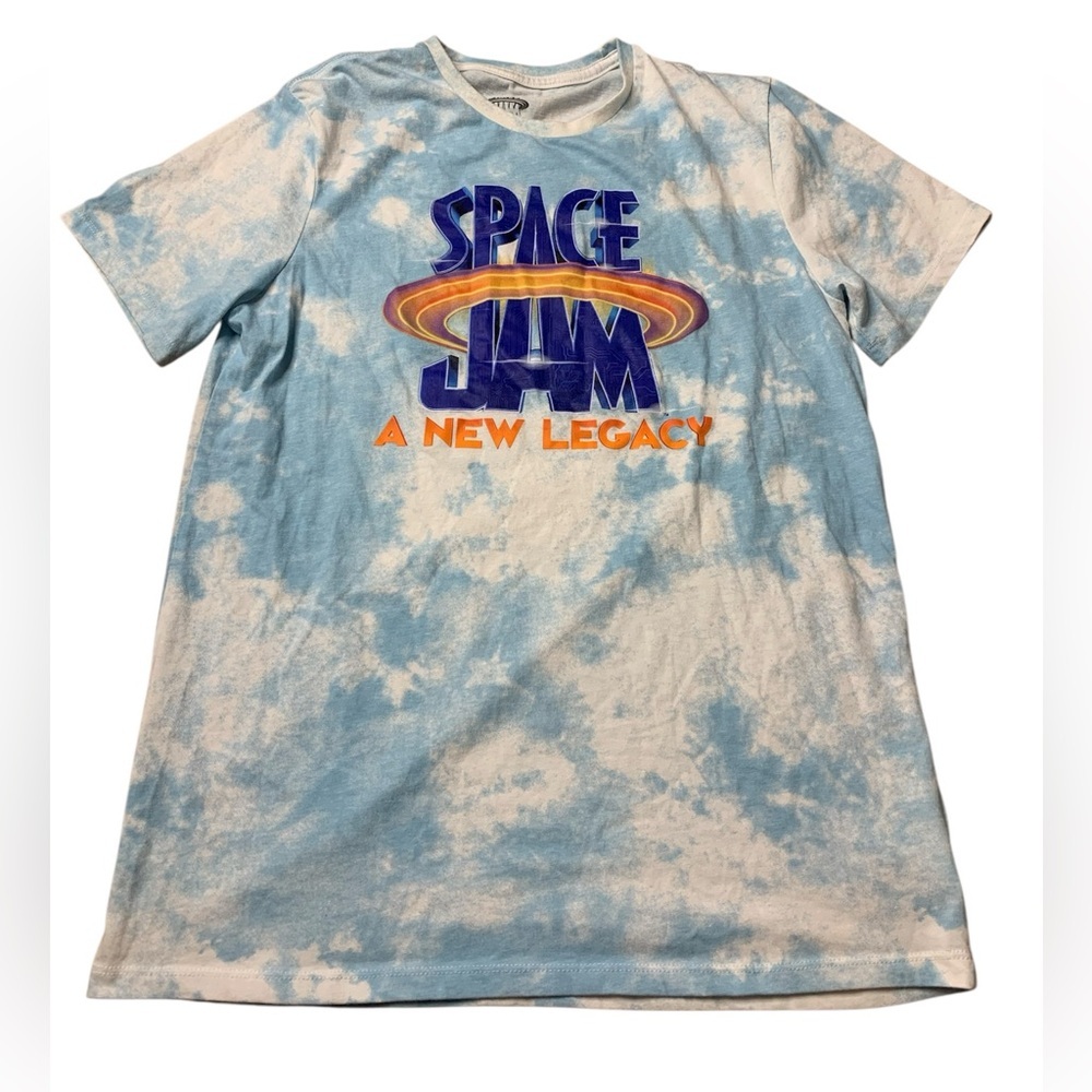 Space Jam A New Legacy Blue Tie Dye Graphic T-Shirt Medium
